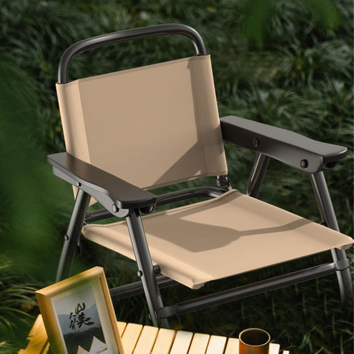 Modern Minimalist Square Bent Oxford Fabric Steel Tube Chair Backrest Armrest For Outdoor | Stornfield