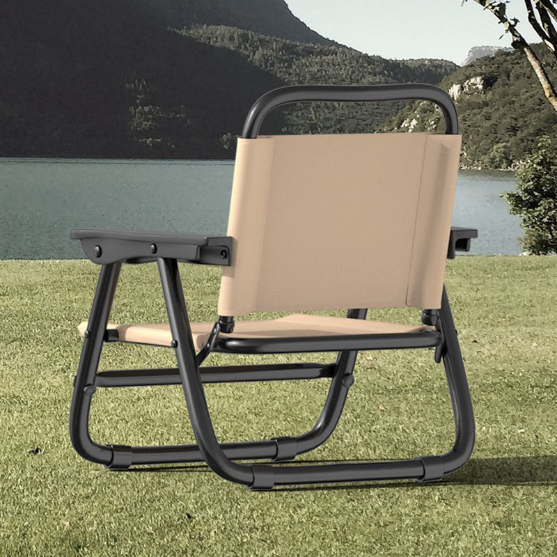 Modern Minimalist Square Bent Oxford Fabric Steel Tube Chair Backrest Armrest For Outdoor | Stornfield