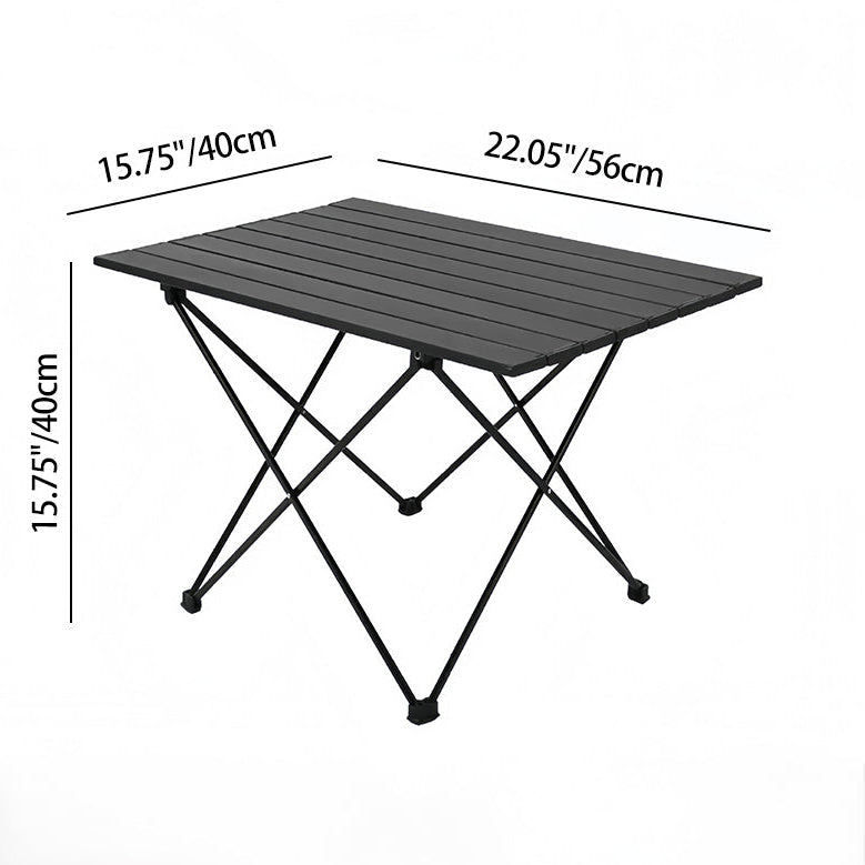 Modern Minimalist Carbon Steel Aluminum Foldable Square Side Table For Outdoor | Stornfield