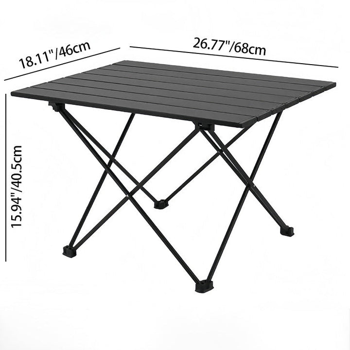 Modern Minimalist Carbon Steel Aluminum Foldable Square Side Table For Outdoor | Stornfield