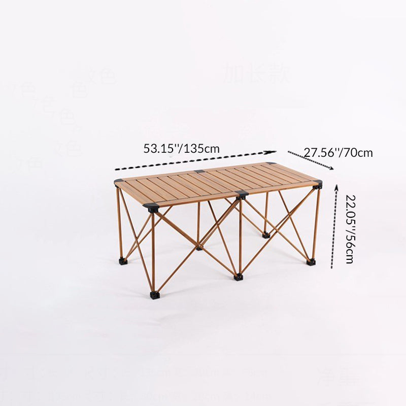 Modern Simplicity Square Rectangle Aluminum Iron Outdoor Foldable Camping Coffee Table 1-Tier For Garden | Stornfield