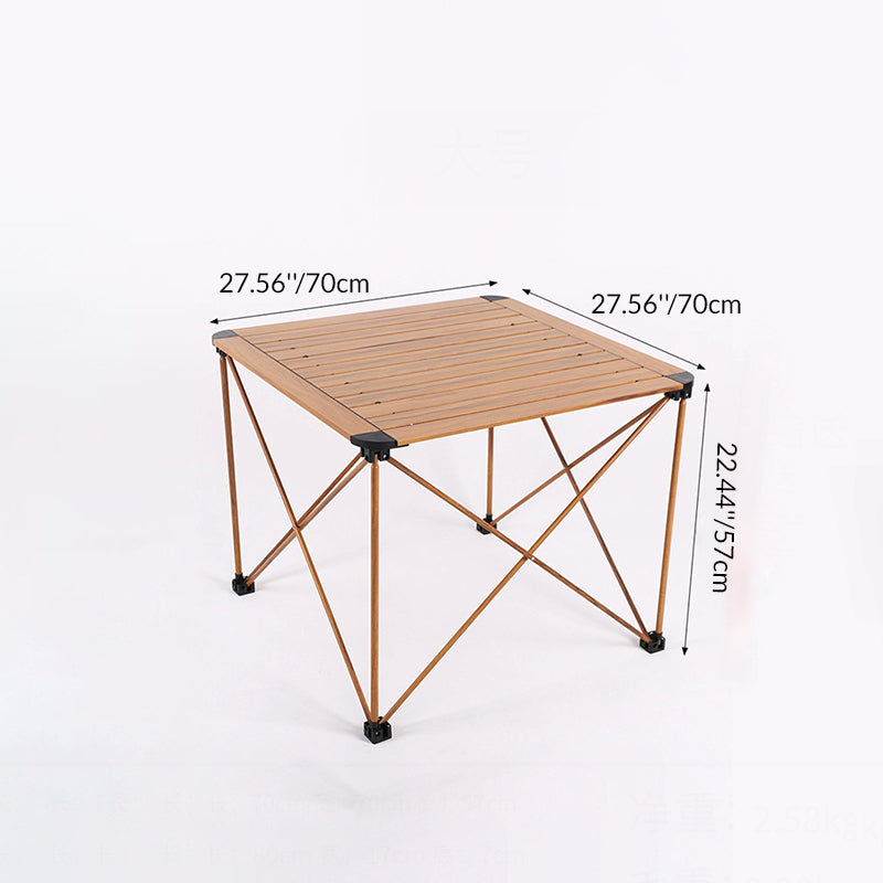 Modern Simplicity Square Rectangle Aluminum Iron Outdoor Foldable Camping Coffee Table 1-Tier For Garden | Stornfield