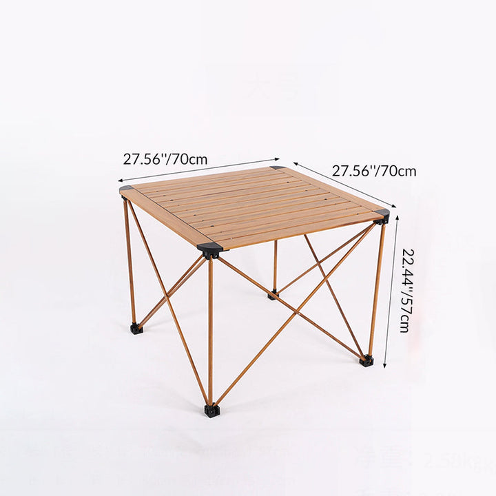Modern Simplicity Square Rectangle Aluminum Iron Outdoor Foldable Camping Coffee Table 1-Tier For Garden | Stornfield