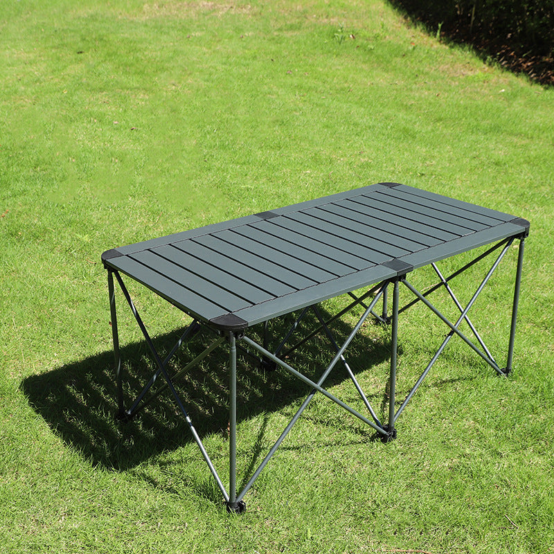 Modern Simplicity Square Rectangle Aluminum Iron Outdoor Foldable Camping Coffee Table 1-Tier For Garden | Stornfield