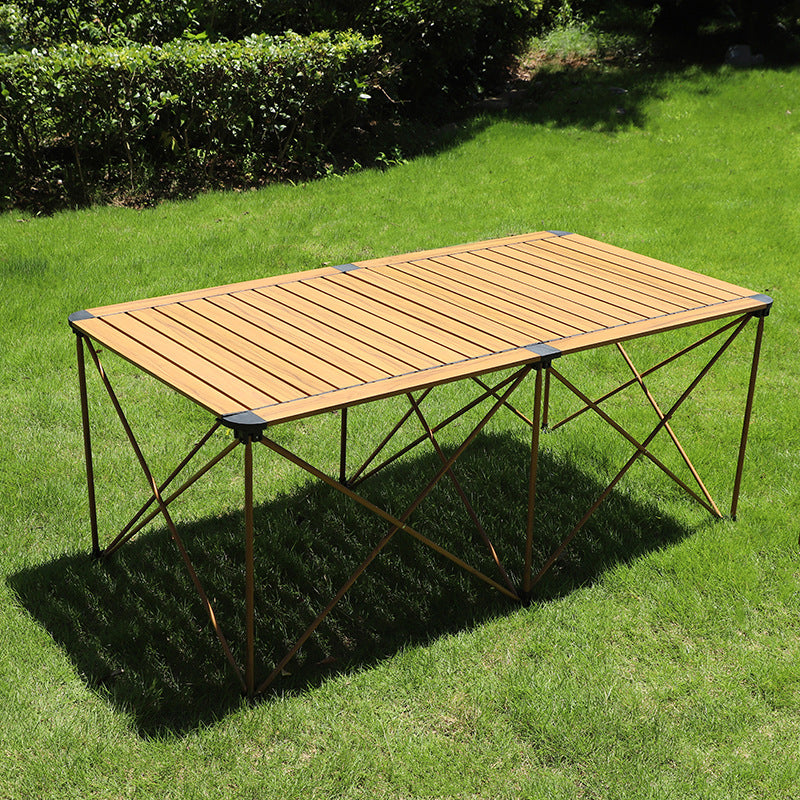 Modern Simplicity Square Rectangle Aluminum Iron Outdoor Foldable Camping Coffee Table 1-Tier For Garden | Stornfield
