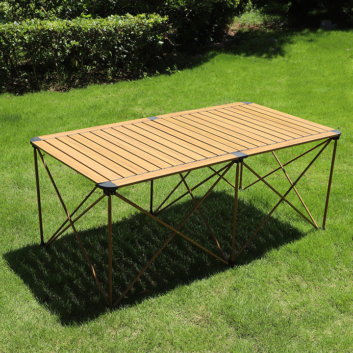 Modern Simplicity Square Rectangle Aluminum Iron Outdoor Foldable Camping Coffee Table 1-Tier For Garden | Stornfield