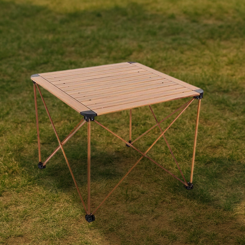 Modern Simplicity Square Rectangle Aluminum Iron Outdoor Foldable Camping Coffee Table 1-Tier For Garden | Stornfield