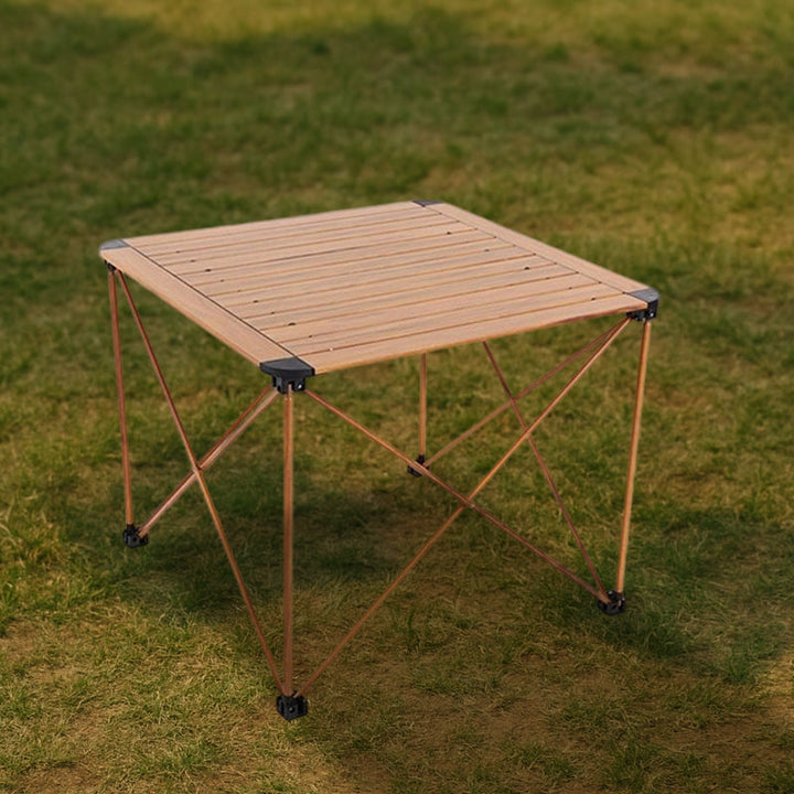 Modern Simplicity Square Rectangle Aluminum Iron Outdoor Foldable Camping Coffee Table 1-Tier For Garden | Stornfield