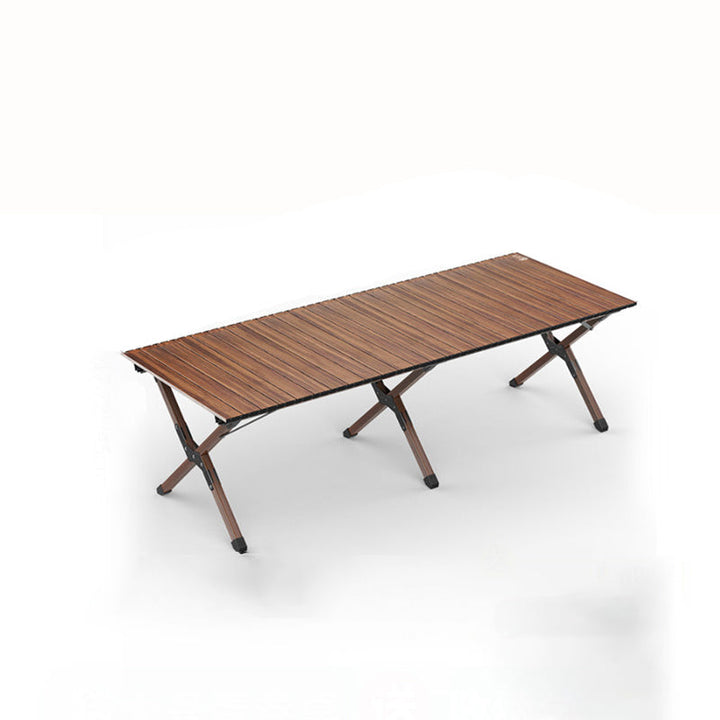 Modern Minimalist Rectangle Carbon Steel Outdoor Foldable Camping Coffee Table 1-Tier For Garden | Stornfield