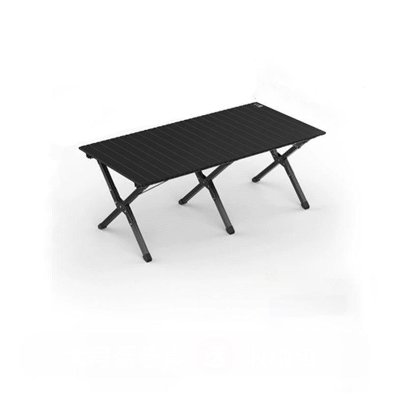 Modern Minimalist Rectangle Carbon Steel Outdoor Foldable Camping Coffee Table 1-Tier For Garden | Stornfield