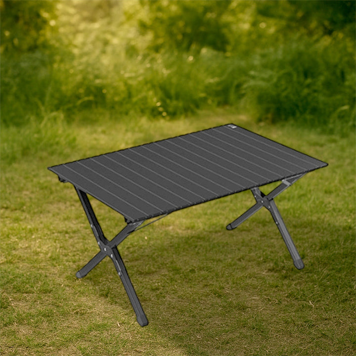 Modern Minimalist Rectangle Carbon Steel Outdoor Foldable Camping Coffee Table 1-Tier For Garden | Stornfield