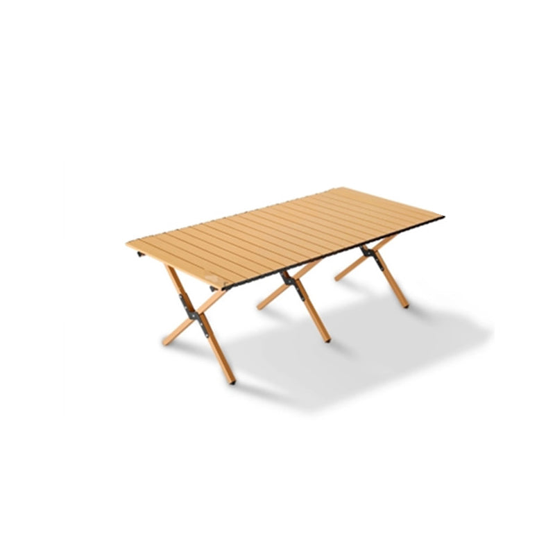 Modern Minimalist Rectangle Carbon Steel Outdoor Foldable Camping Coffee Table 1-Tier For Garden | Stornfield