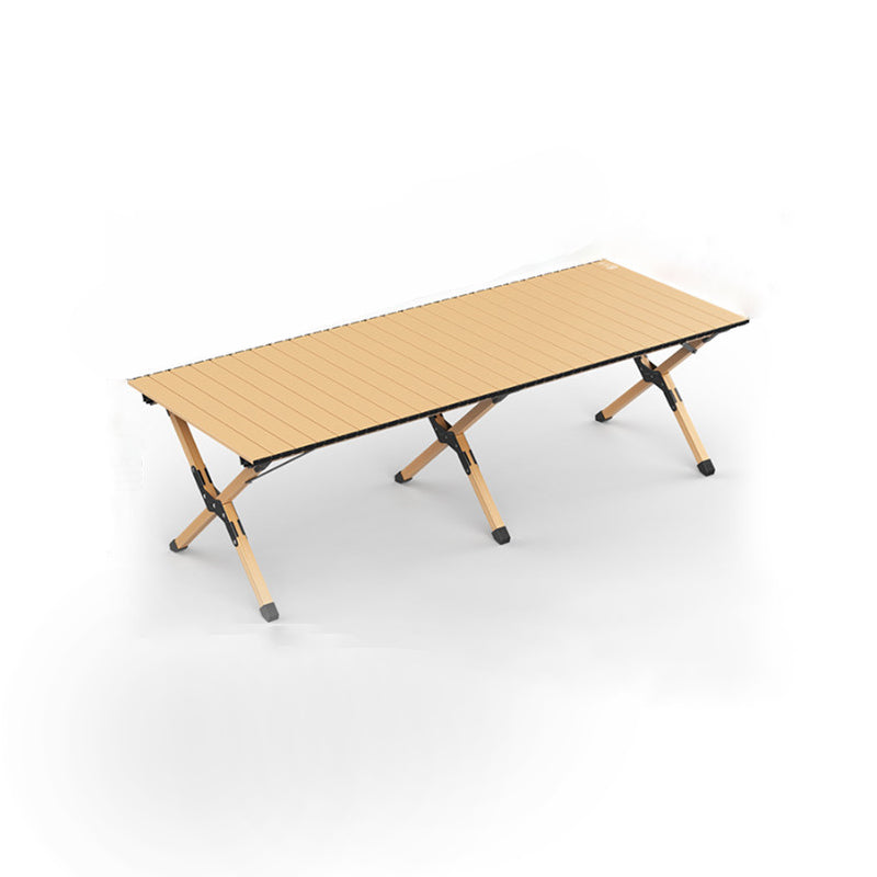 Modern Minimalist Rectangle Carbon Steel Outdoor Foldable Camping Coffee Table 1-Tier For Garden | Stornfield