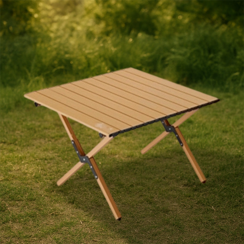 Modern Minimalist Rectangle Carbon Steel Outdoor Foldable Camping Coffee Table 1-Tier For Garden | Stornfield