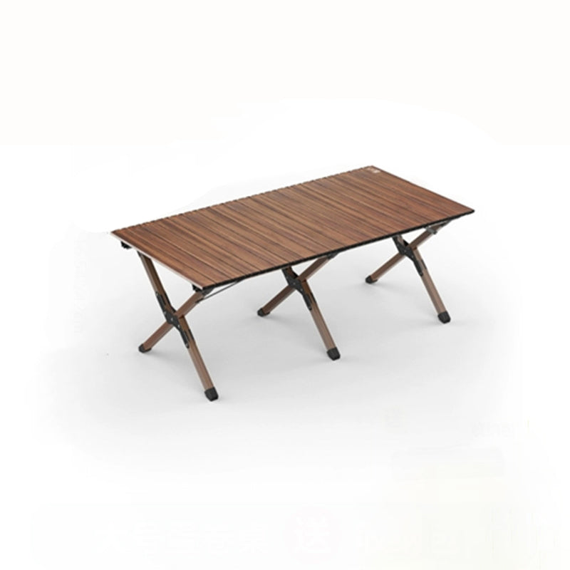 Modern Minimalist Rectangle Carbon Steel Outdoor Foldable Camping Coffee Table 1-Tier For Garden | Stornfield