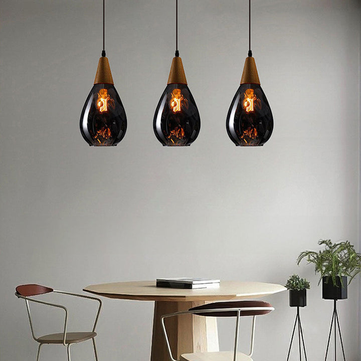 Vintage Teardrop Glass Pendant Ceiling Light for Dining Room | Stornfield