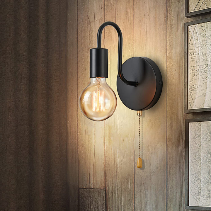 Nordic Industrial Wall Lamp in Black Iron for Modern Decor | Stornfield