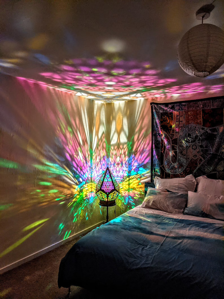 Stained Glass Style LED Table Lamp - LumiAura | Stornfield