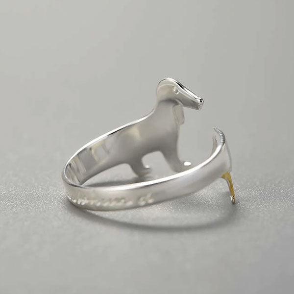 Dachshund Dog 925 Silver Adjustable Ring | Stornfield
