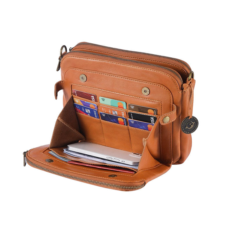 Women's shoulder bag made of three-layer leather | Stornfield