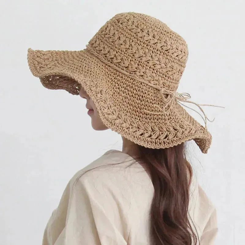 Women's Sun Hat – Lightweight Retro Straw Beach Hat | Ideal for Summer and Vacation | Stornfield