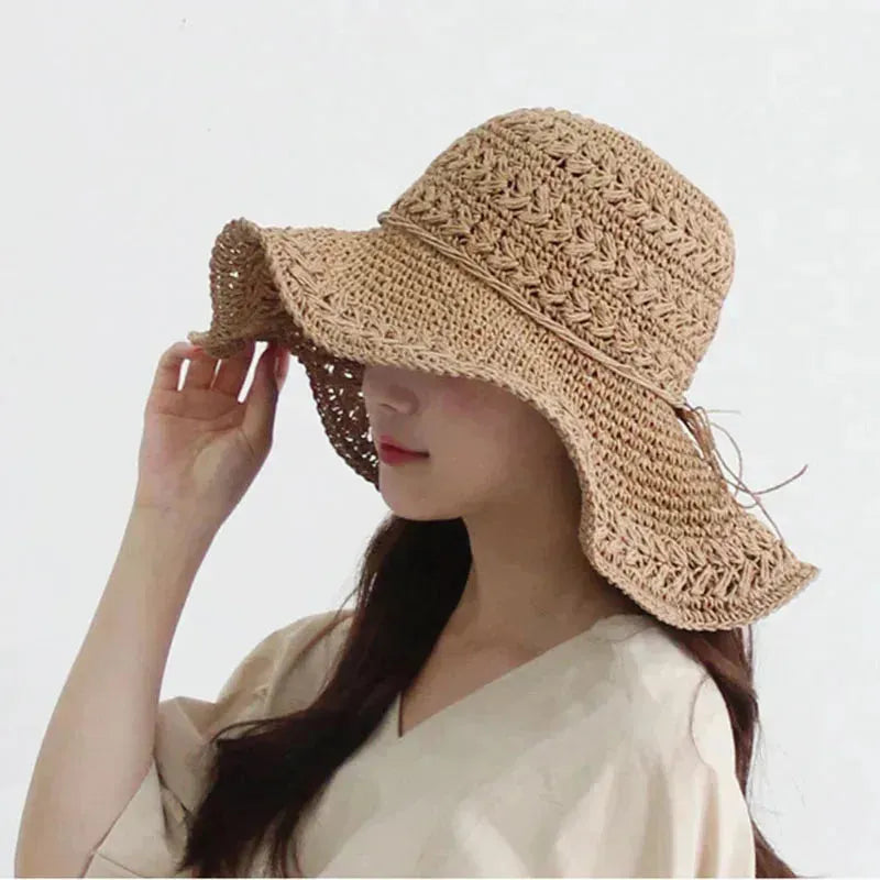 Women's Sun Hat – Lightweight Retro Straw Beach Hat | Ideal for Summer and Vacation | Stornfield