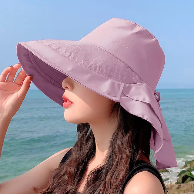 Stornfield | SUNNY | Women's Sun Hat | Wide Brim UV Neck Protection | Women's Beach Sun Hat