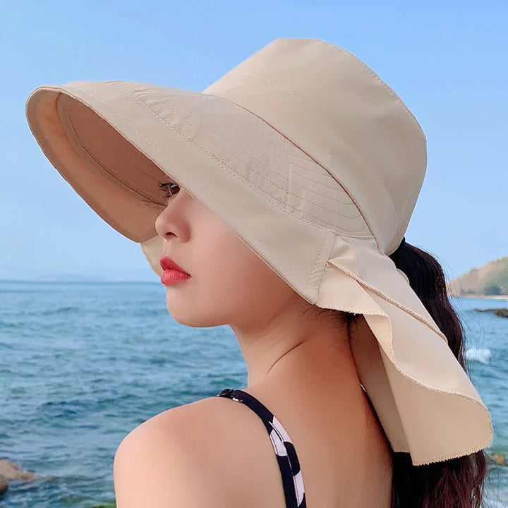Stornfield | SUNNY | Women's Sun Hat | Wide Brim UV Neck Protection | Women's Beach Sun Hat