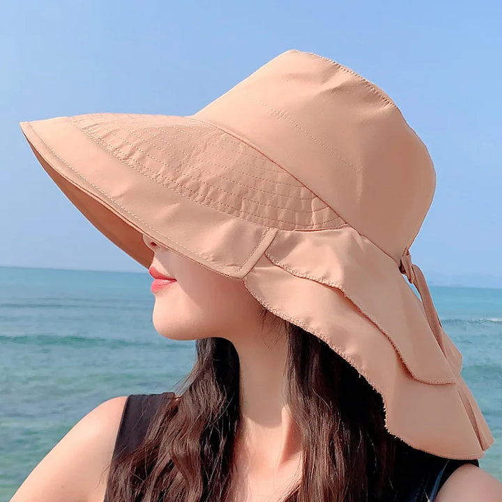 Stornfield | SUNNY | Women's Sun Hat | Wide Brim UV Neck Protection | Women's Beach Sun Hat