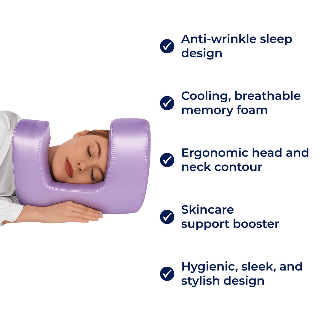 DermSleep | Anti‑Wrinkle Beauty Pillow – Cooling Memory Foam – Ergonomic Contour – Skin Care Support – Side & Back Sleepers Stornfield