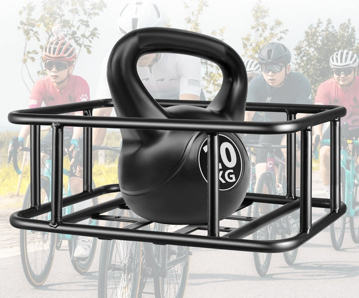 Stornfield | Heavy-Duty Rear Bike Basket with Rack – Large Metal Bicycle Carrier for Groceries, Commutes & E-Bikes