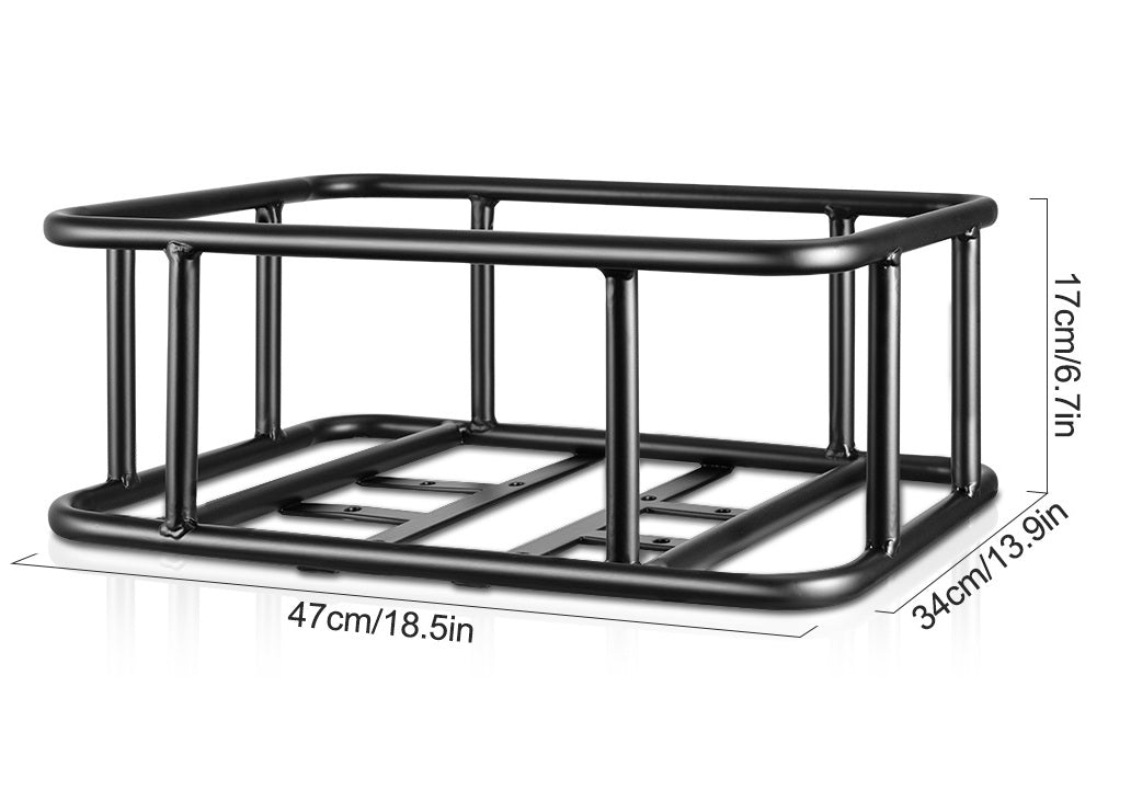 Stornfield | Heavy-Duty Rear Bike Basket with Rack – Large Metal Bicycle Carrier for Groceries, Commutes & E-Bikes