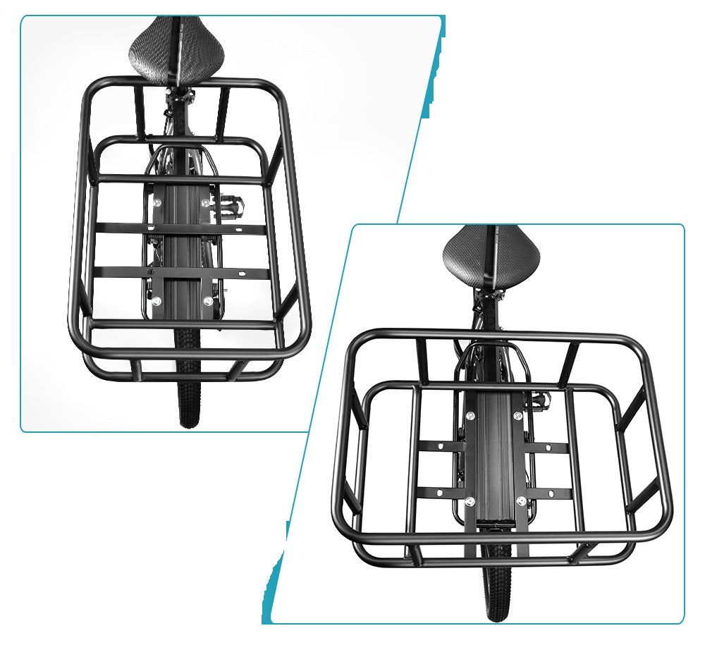 Stornfield | Heavy-Duty Rear Bike Basket with Rack – Large Metal Bicycle Carrier for Groceries, Commutes & E-Bikes