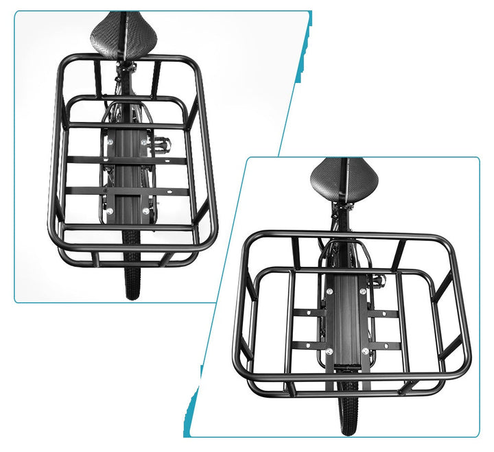 Stornfield | Heavy-Duty Rear Bike Basket with Rack – Large Metal Bicycle Carrier for Groceries, Commutes & E-Bikes