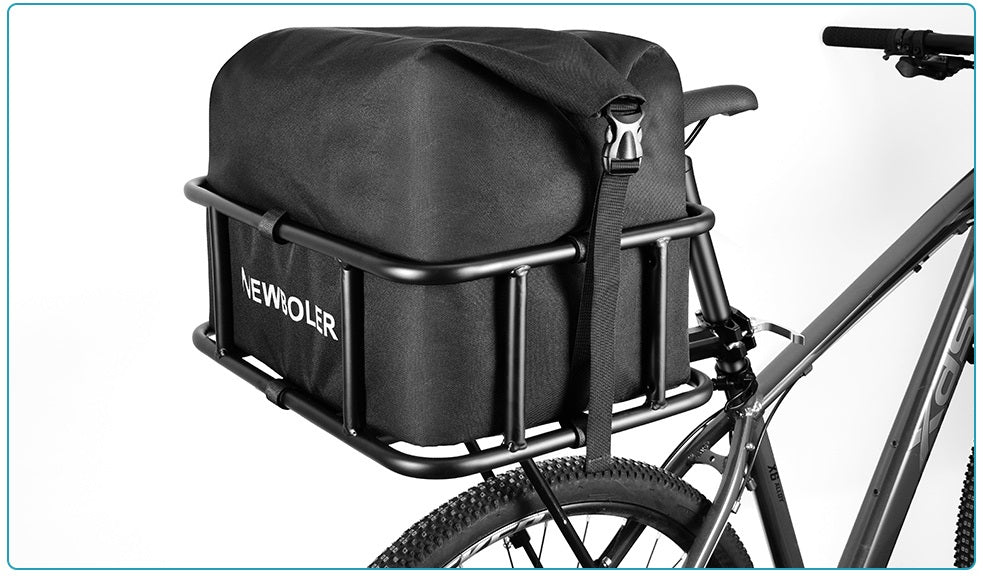 Stornfield | Heavy-Duty Rear Bike Basket with Rack – Large Metal Bicycle Carrier for Groceries, Commutes & E-Bikes
