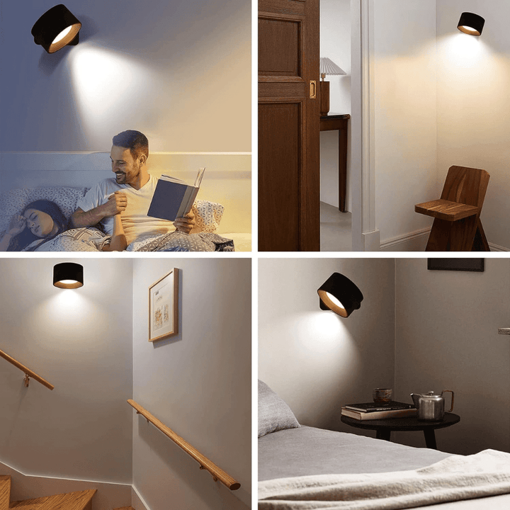 Stornfield | 360° Rechargeable Wireless Wall Lamp | Versatile LED Lighting Solution