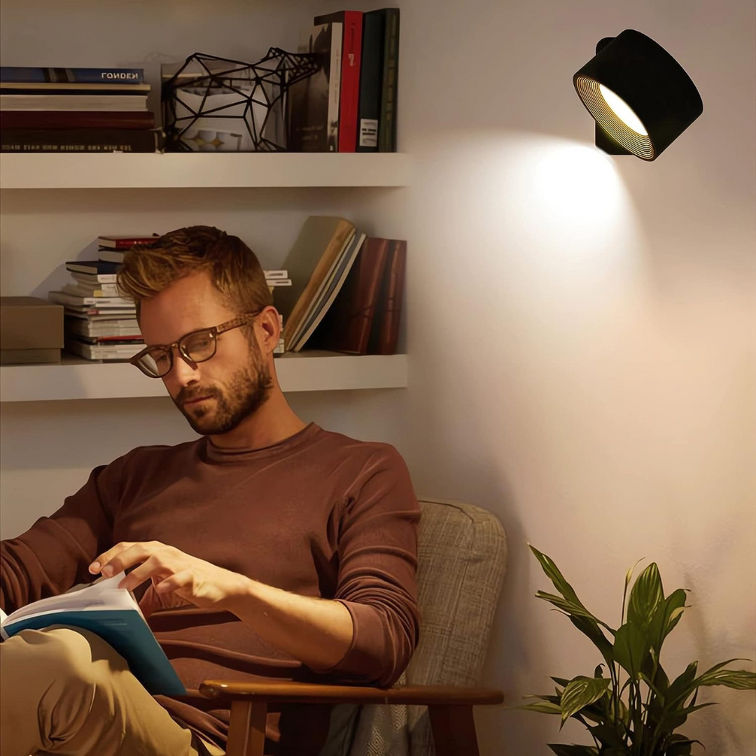 Stornfield | FlexiLamp – Wireless and Rechargeable Wall Light with 360° Rotation