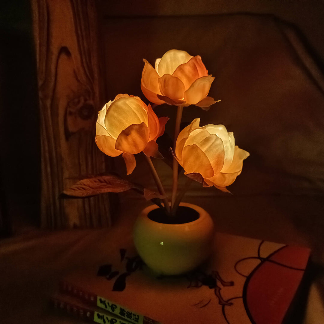 Stornfield | LED Table Lamp Night Tulip Peony Creative Modern Simulation