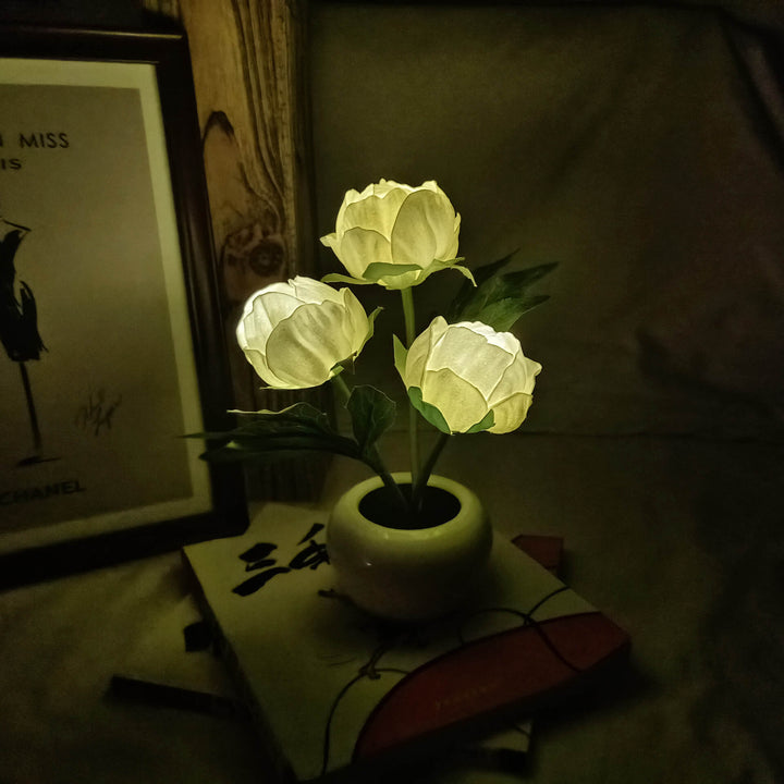 Stornfield | LED Table Lamp Night Tulip Peony Creative Modern Simulation