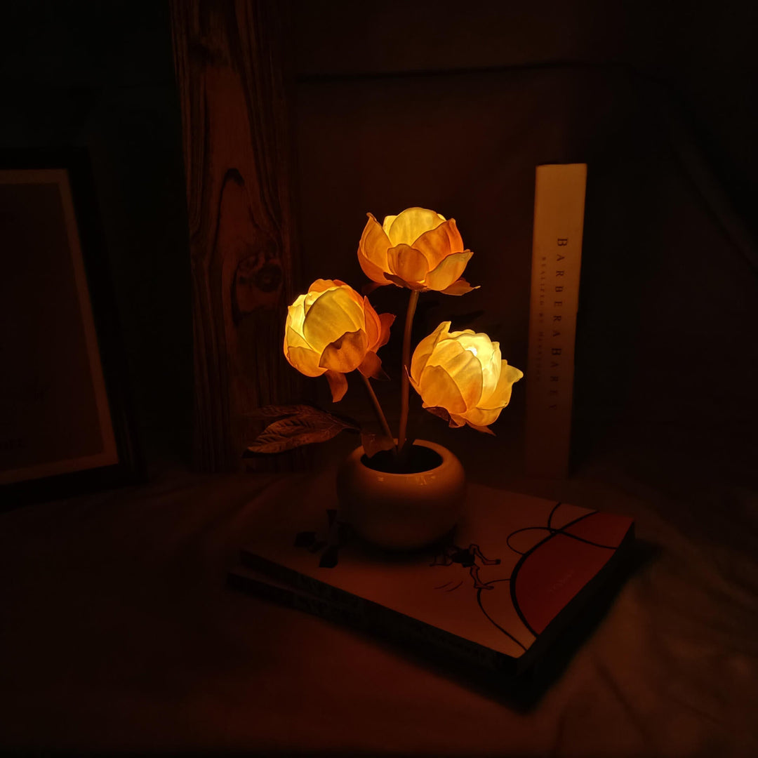 Stornfield | LED Table Lamp Night Tulip Peony Creative Modern Simulation
