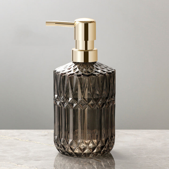 Stornfield | Distributeur de savon en verre à motif diamant