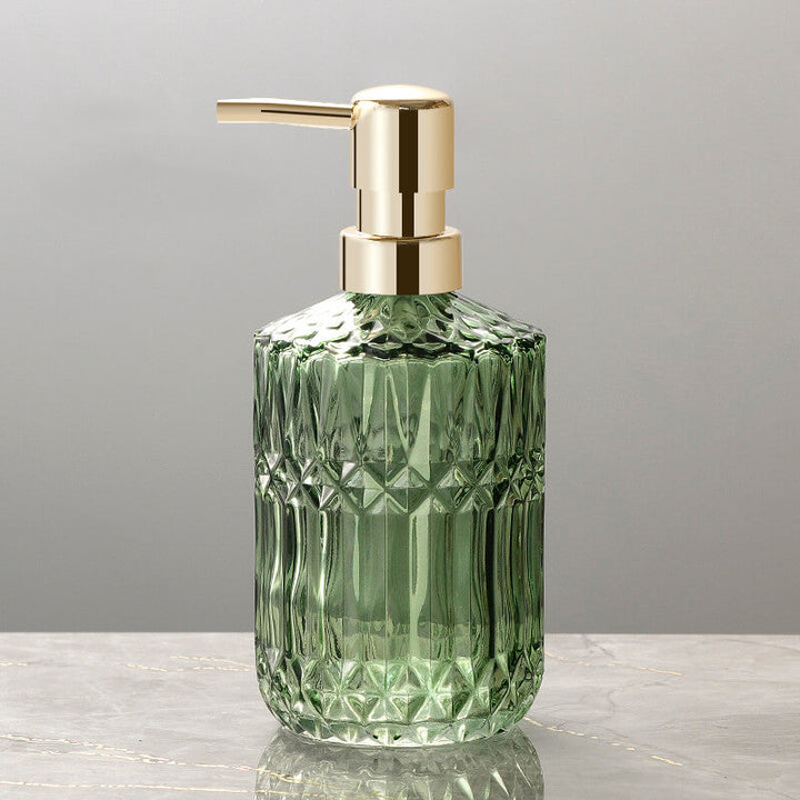 Stornfield | Distributeur de savon en verre à motif diamant