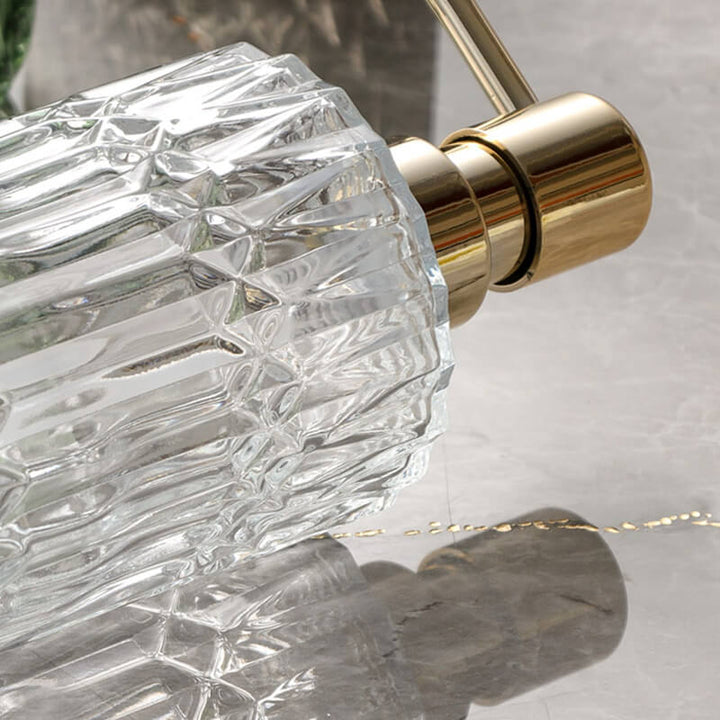 Stornfield | Distributeur de savon en verre à motif diamant