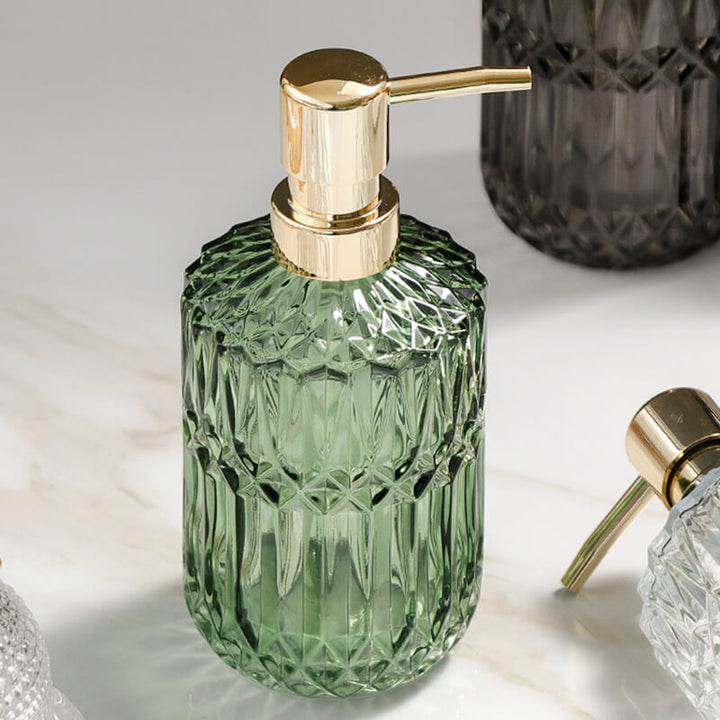 Stornfield | Diamond Pattern Glass Soap Dispenser