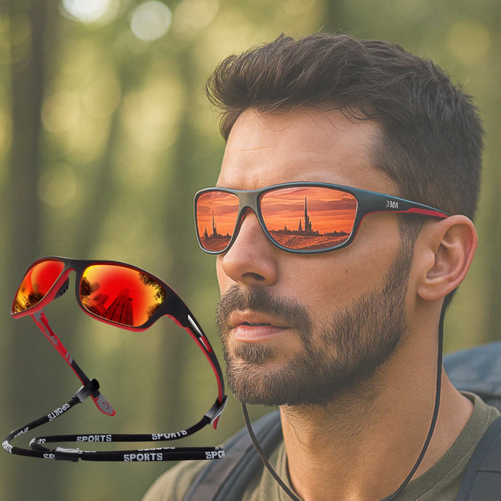 Stornfield | Mens Polarised Sports Sunglasses UK – UV400 Wrap Around Sunglasses for Cycling, Running & Outdoor Activities | Lightweight & Glare Protection