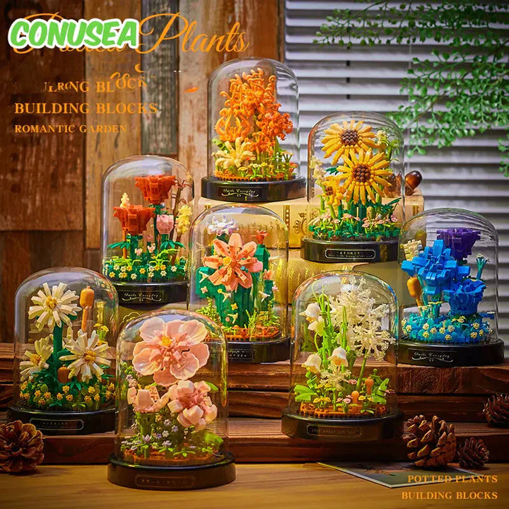 Stornfield | BloomBrick DIY Micro Flower Building Blocks | Mini Brick Puzzle | Home Decoration & Gift Idea for Kids