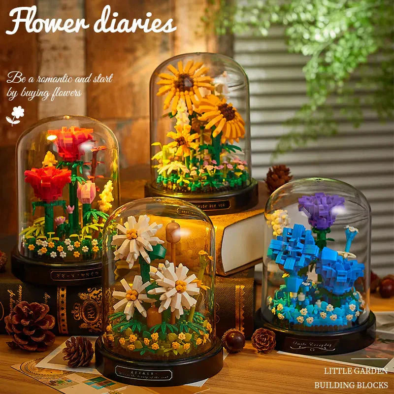 Stornfield | BloomBrick DIY Micro Flower Building Blocks | Mini Brick Puzzle | Home Decoration & Gift Idea for Kids