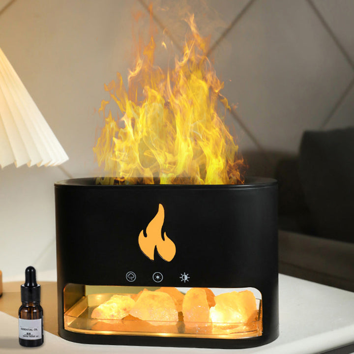 Vaporizer with crystal salt stone fire