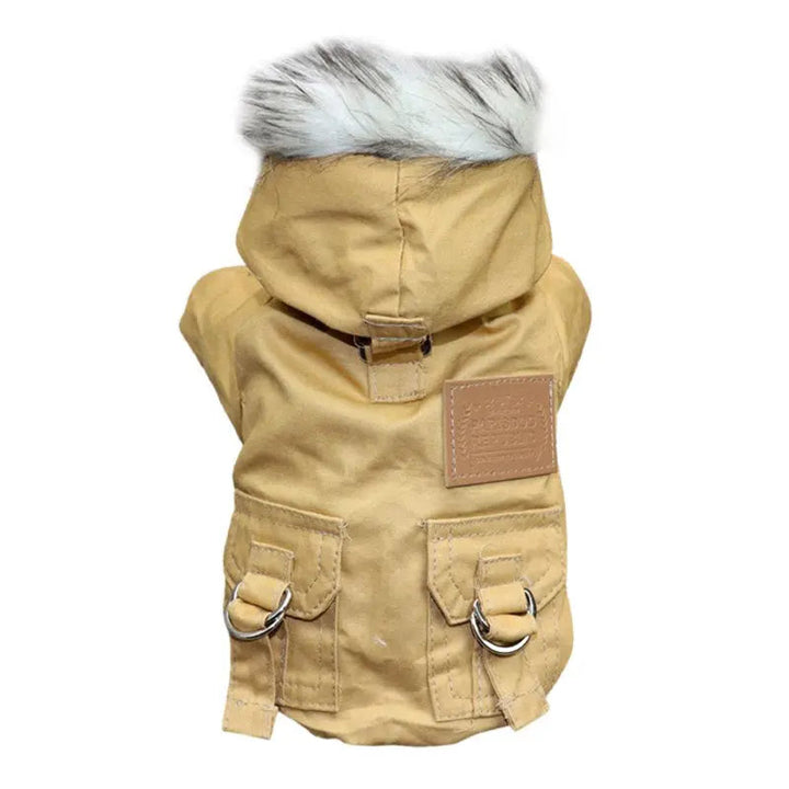 Stornfield | Dog Coat with Fur Hood - Dog and Cat Apparel