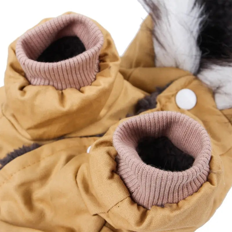 Stornfield | Dog Coat with Fur Hood - Dog and Cat Apparel